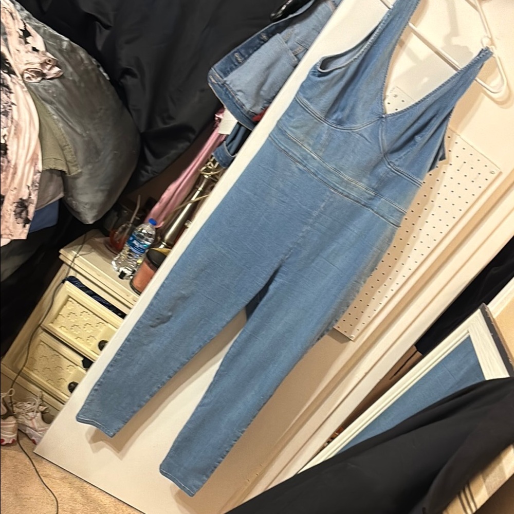 Women's Blue Denim Jumpsuit